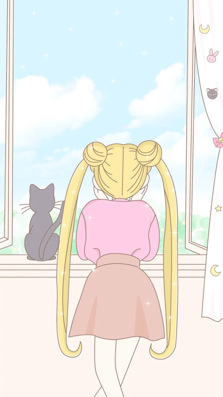 750x1334 iPhone Aesthetic Lockscreen Sailor Moon Wallpaper. ipcwallpaper. Sailor moon wallpaper, Sailor moon manga, Sailor moon aesthetic