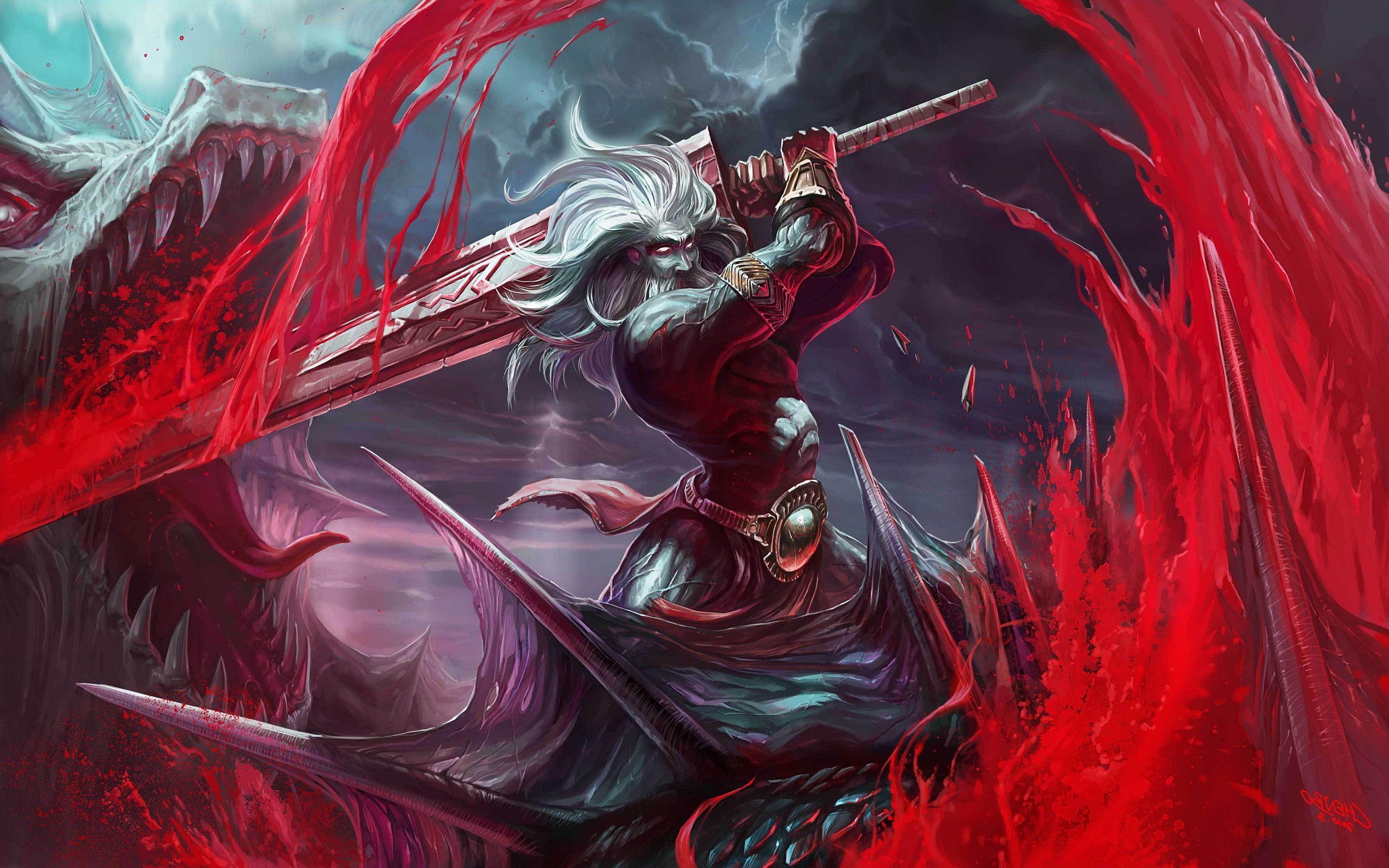 2880x1800 God dragon battle