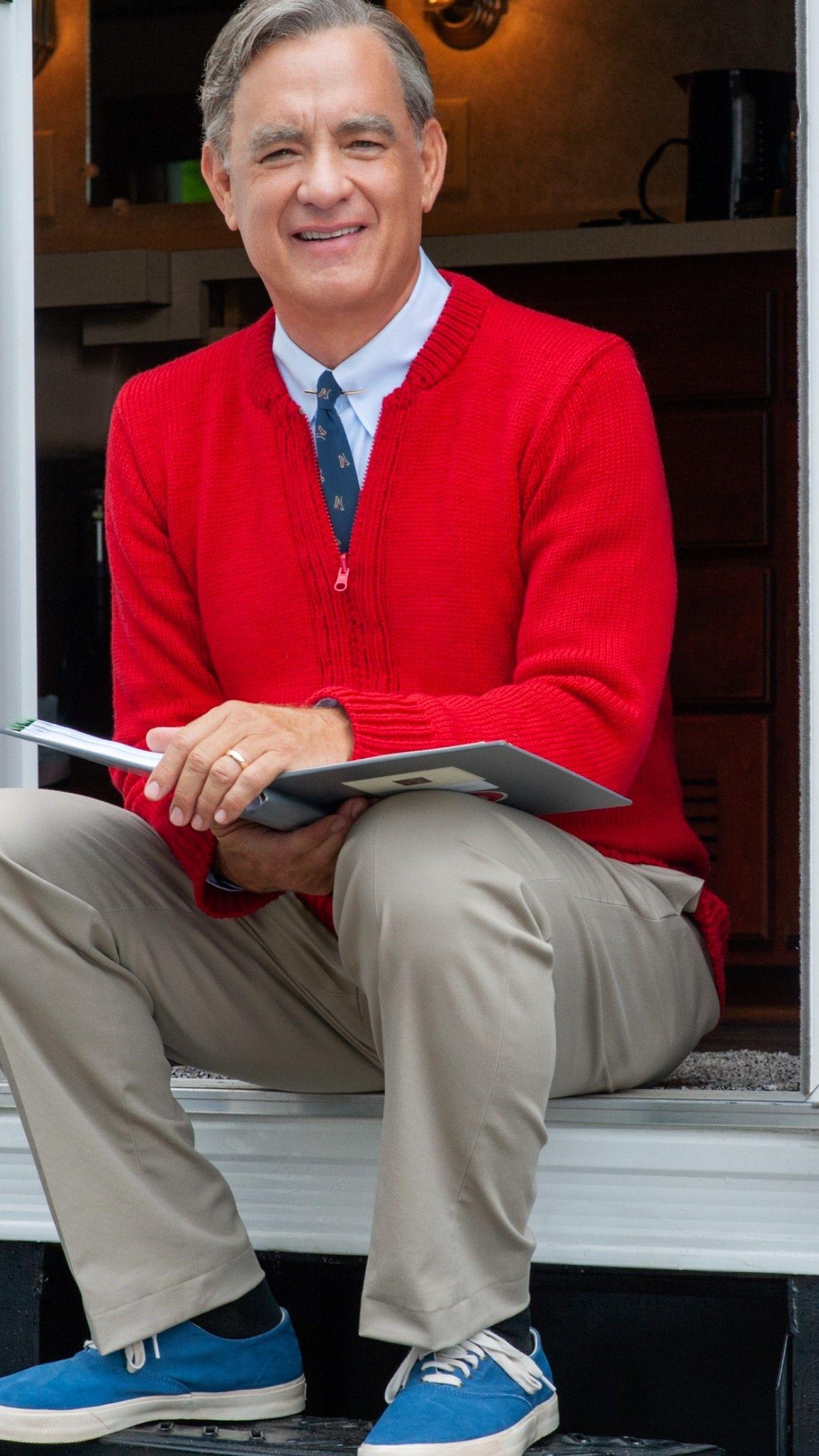 1440x2560 Wallpaper Mr. Rogers, Tom Hanks, 4K, Movies
