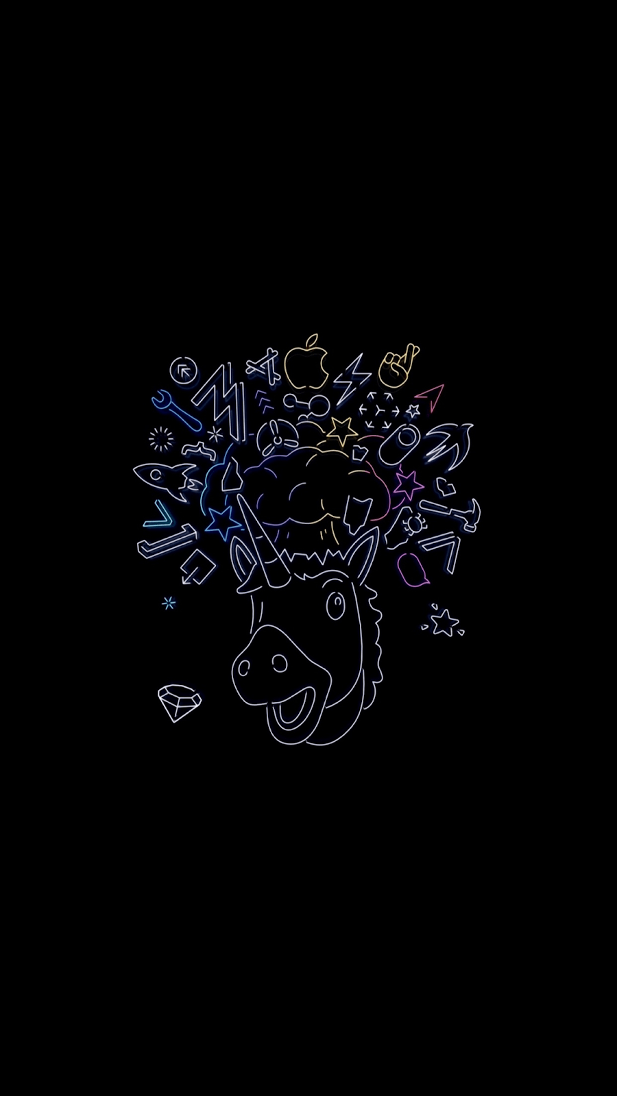 900x1600 Unicorn Brain Wallpaper