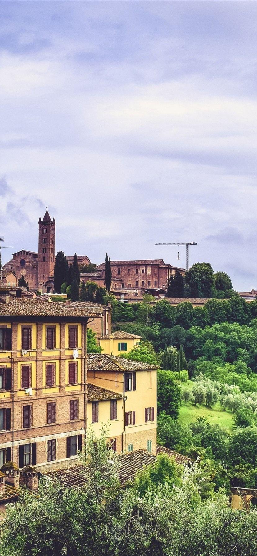 828x1792 Wallpaper Siena, Italy, city, trees, buildings 3840x2160 UHD 4K Picture, Image