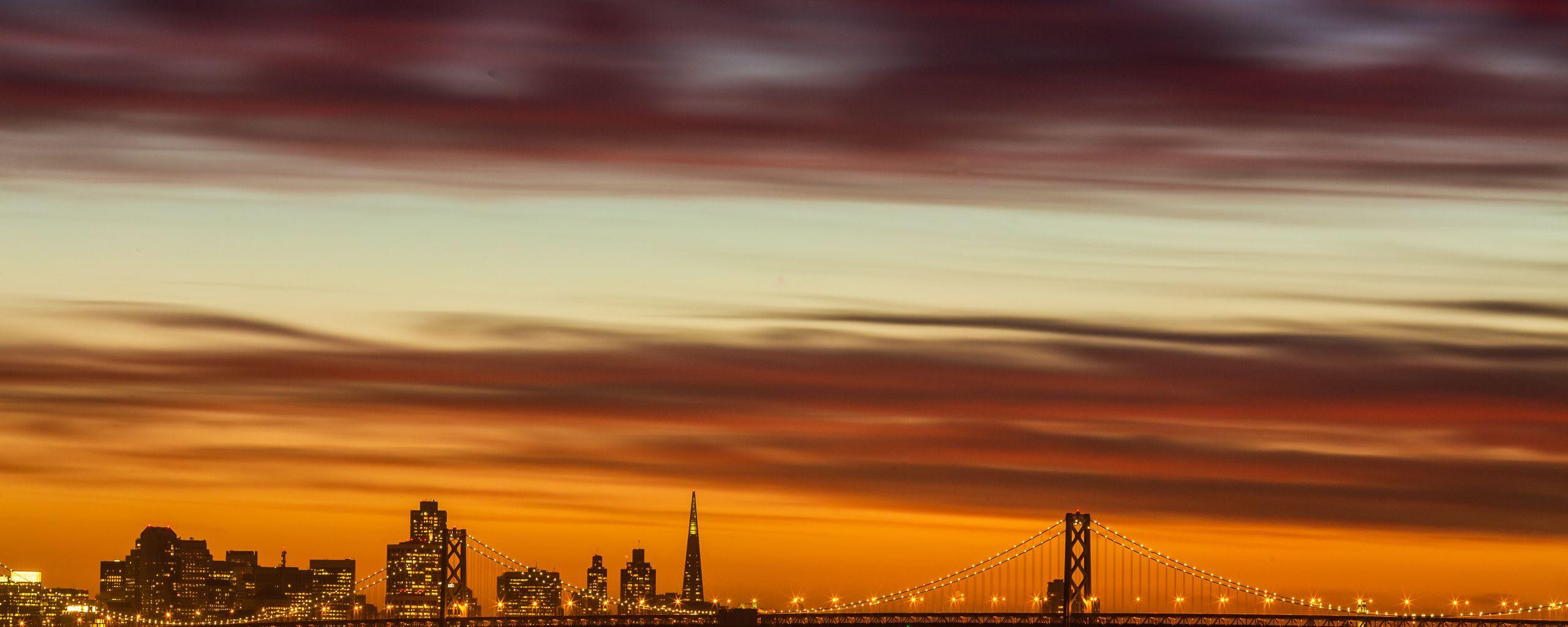 2560x1024 Northern California Bay Bridge 5k 2560x1024 Resolution HD 4k Wallpaper, Image, Background, Photo and Picture