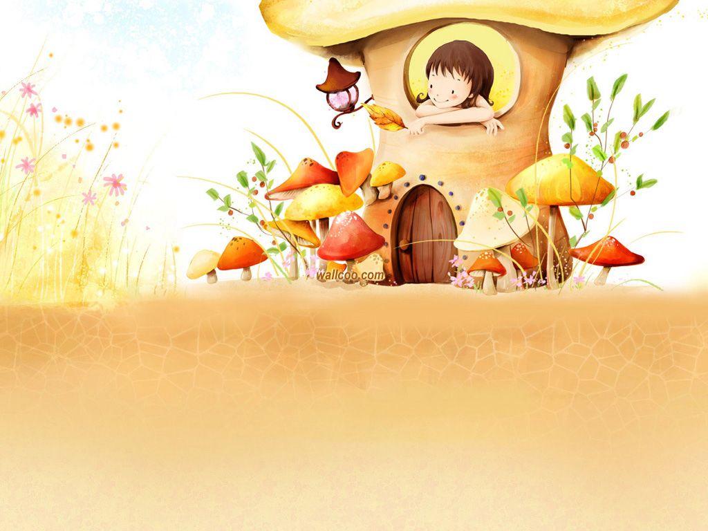 1024x768 Korean illustrations : Sweet Childhood, Colorful Children