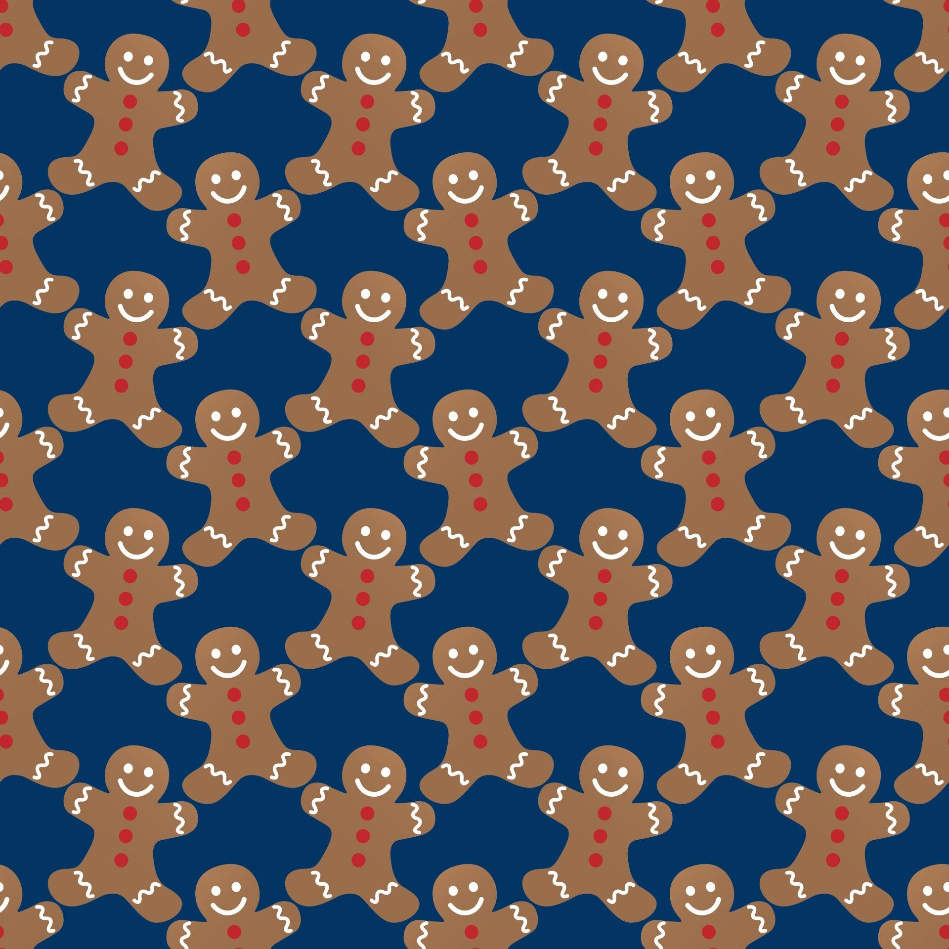 1920x1920 Gingerbread Men Wallpaper Pattern Free Domain Picture