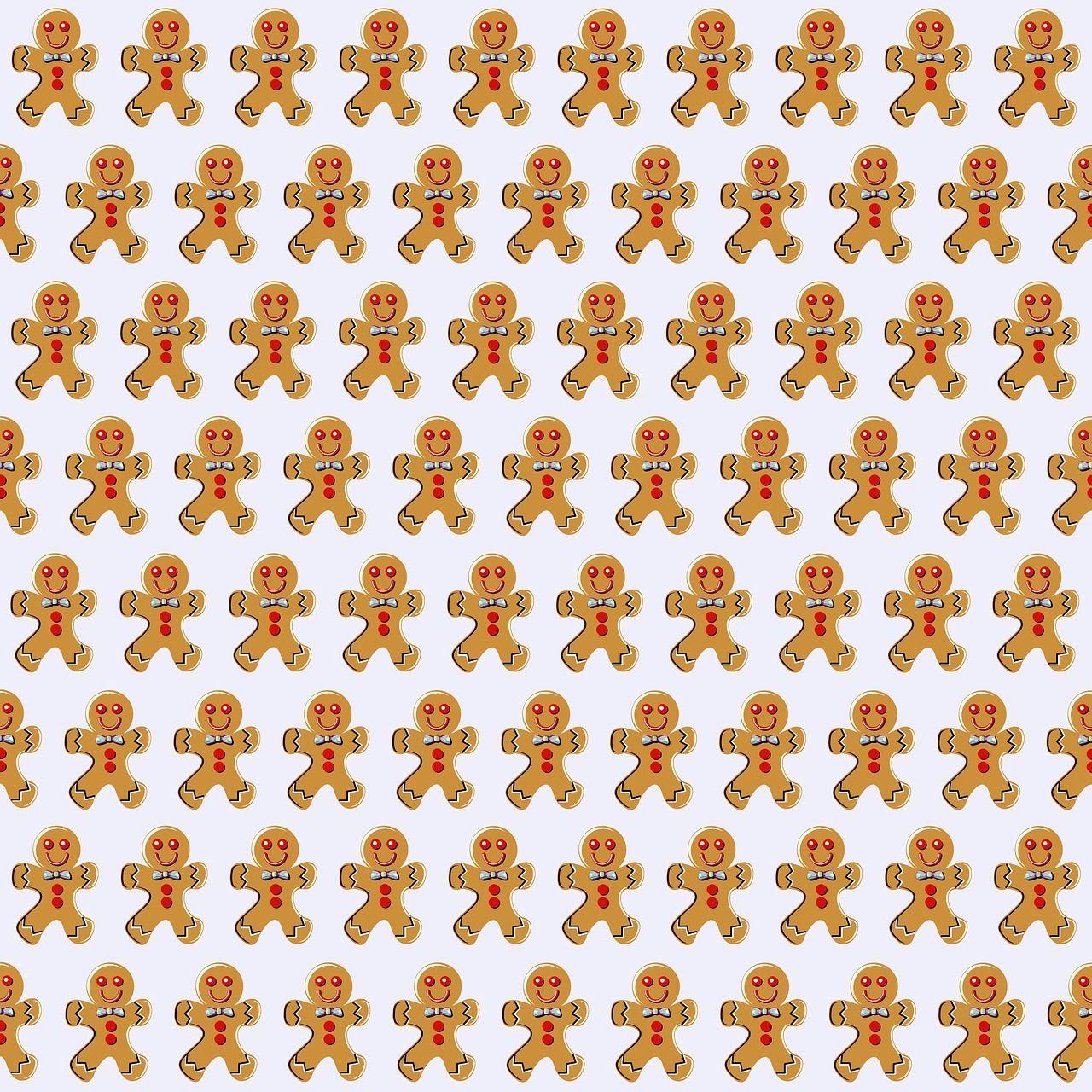 1280x1280 Gingerbread Men Background