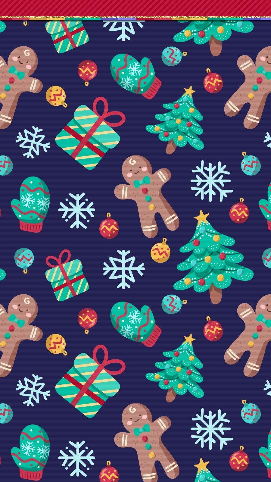 900x1600 Background Christmas Wallpaper Gingerbread