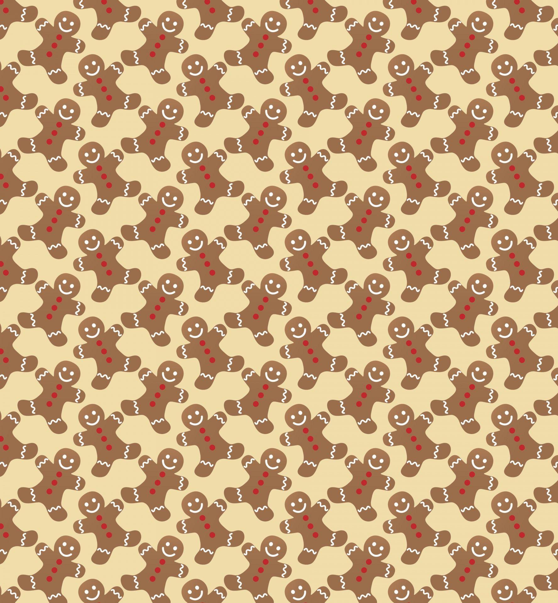 1776x1920 Gingerbread Man Wallpaper Pattern Free Domain Picture