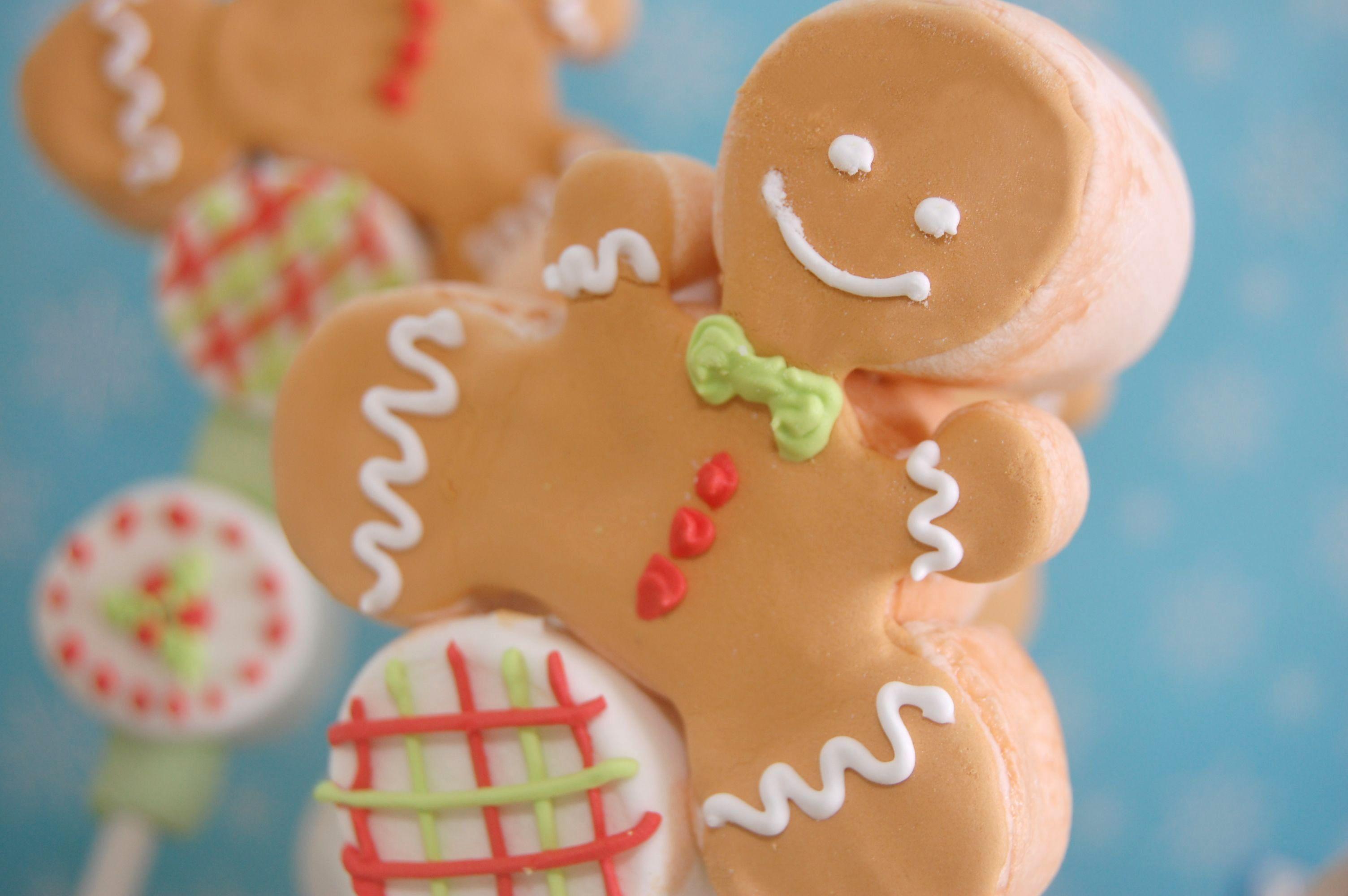 3008x2000 A gingerbread man on a lollipop HD wallpaper