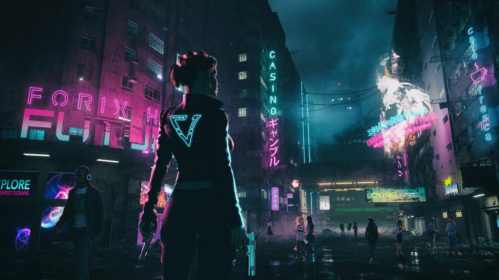 2048x1152 Cyberpunk Sci Fi Wallpaper