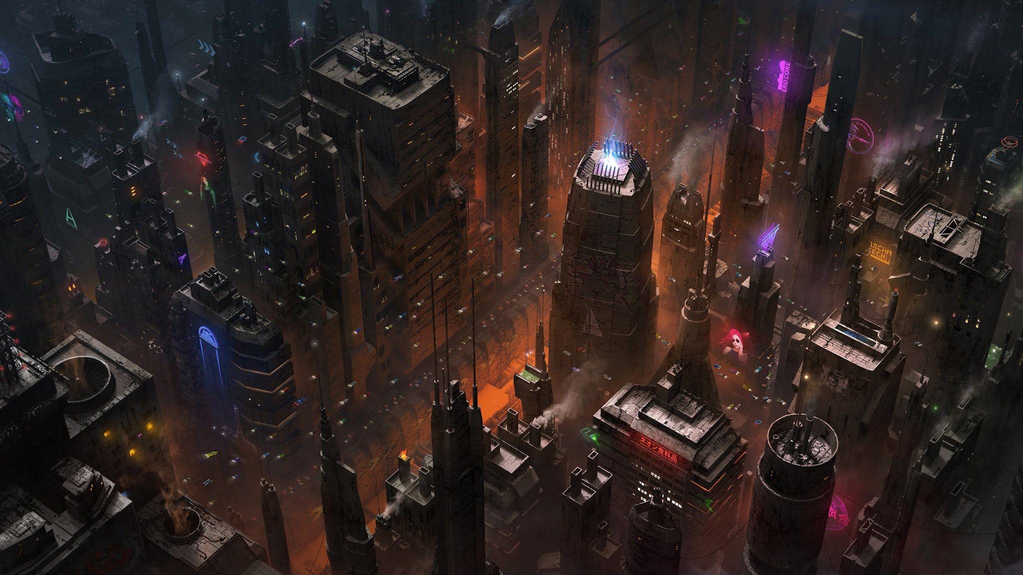 2048x1152 Scifi Cyberpunk City 4k