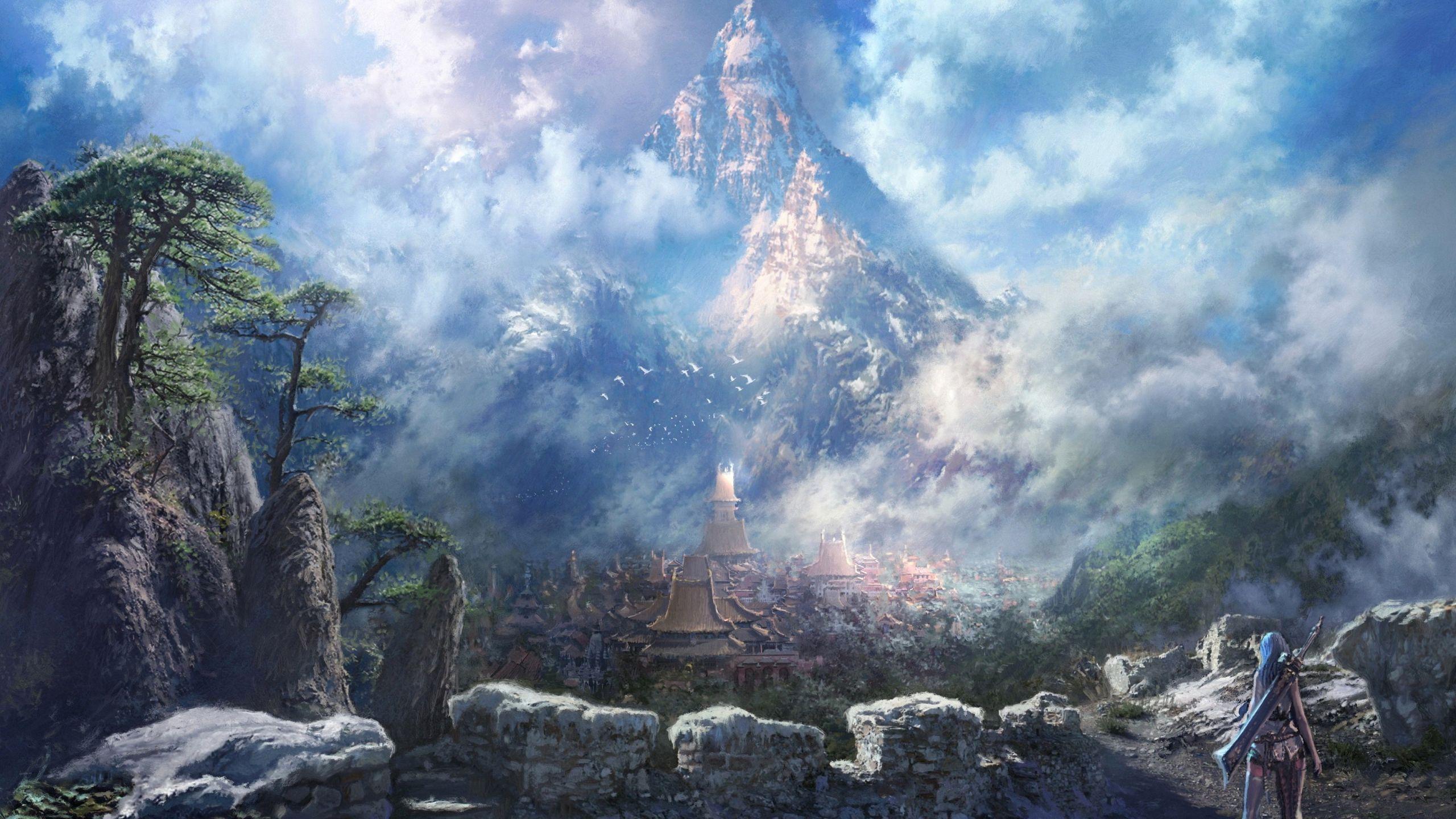 2560x1440 4k Fantasy Wallpaper Best Of Fantasy World Mountains River Planets Stars 4k Wallpaper Best Wallpaper This Week of The Hudson