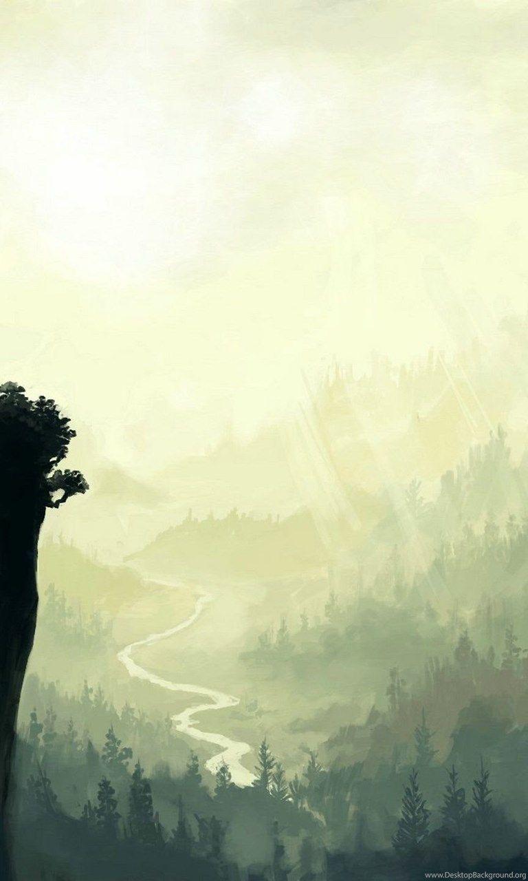 768x1280 Japanese Mountains Ink Painting Wallpaper 2560x1440 1940670 Desktop