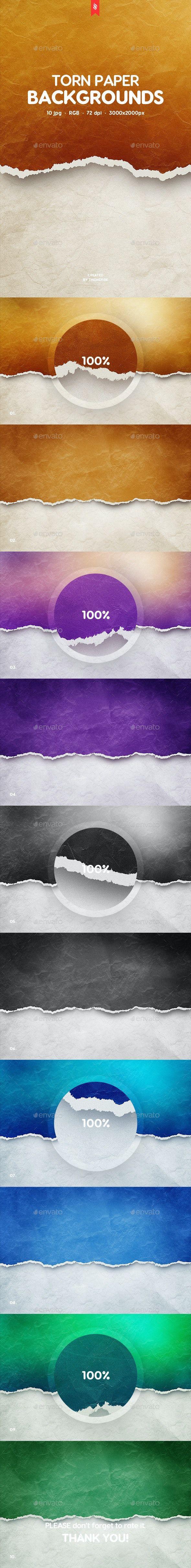 590x4850 Torn Paper Background