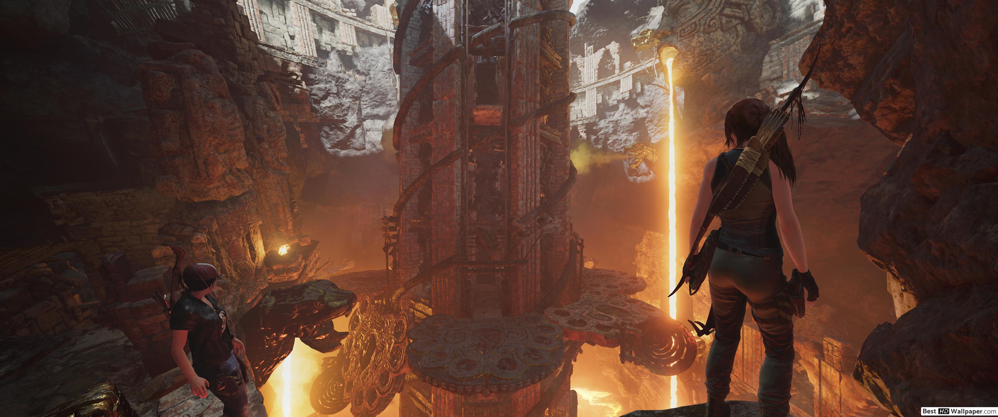 3440x1440 Shadow of the tomb raider at the ruins HD wallpaper download