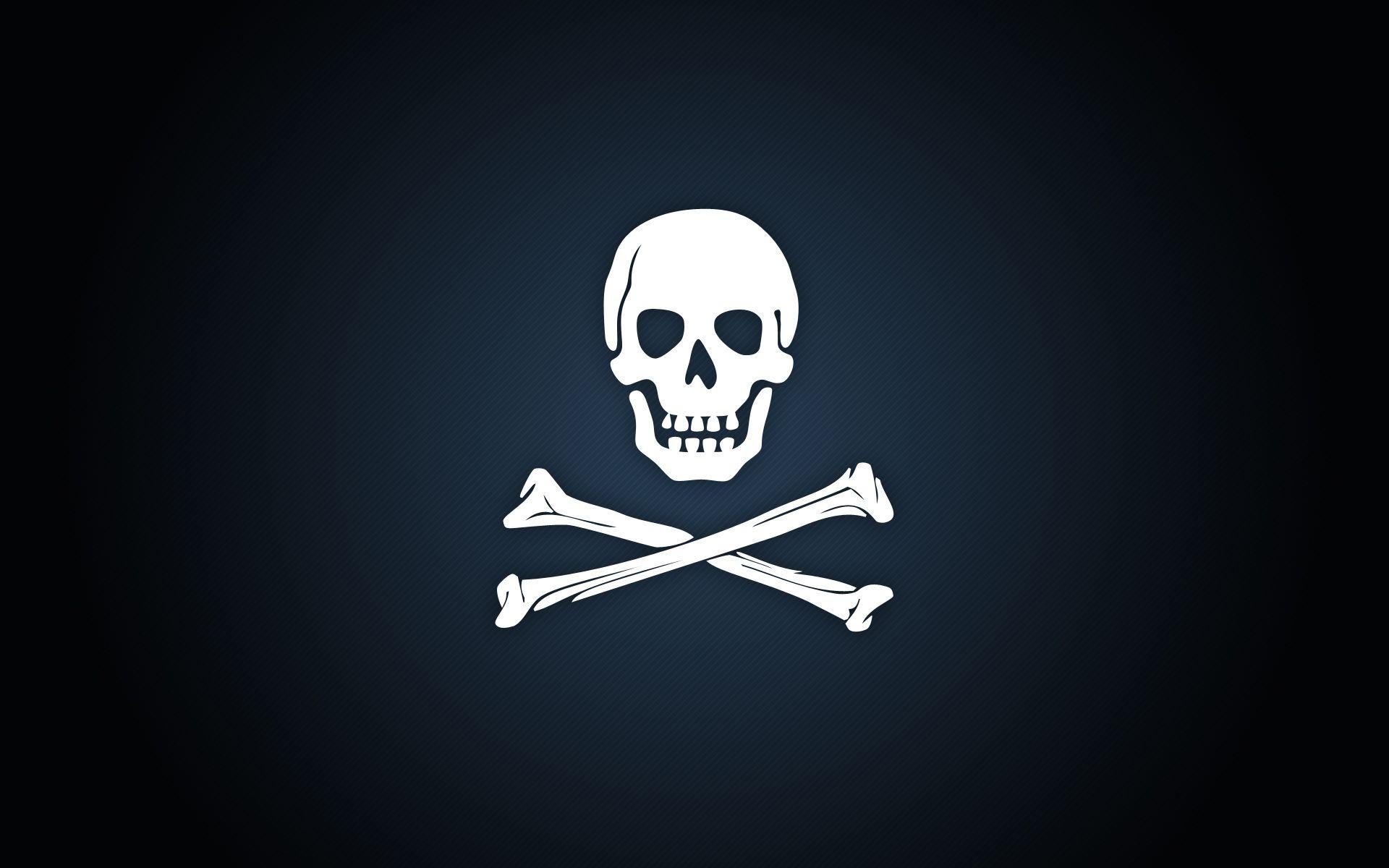 Symbol of pirate flag in black background for wallpaper 21939089 Vector Art  at Vecteezy
