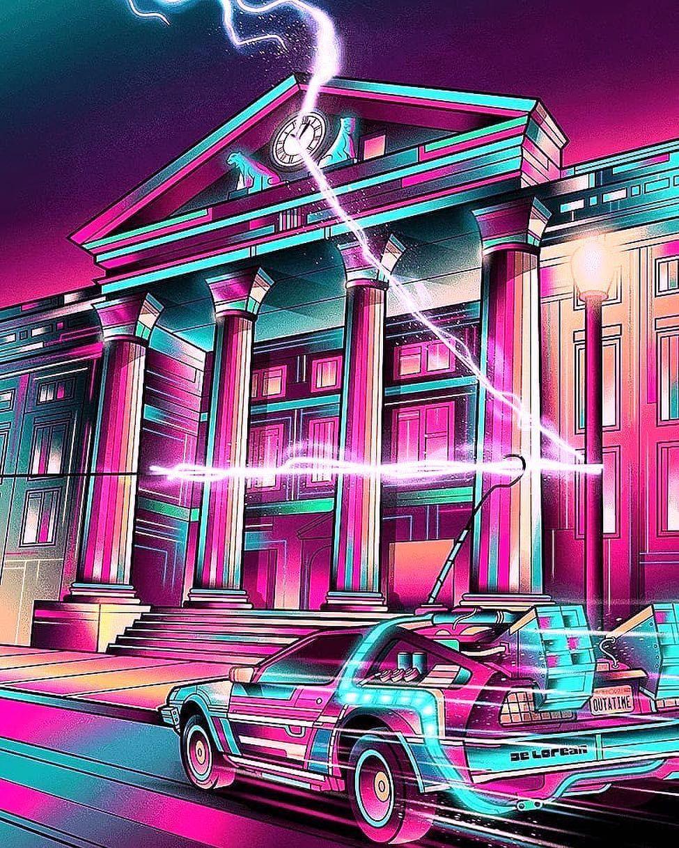 975x1218 Back to the future digital 3D art artwork delorean time travel traveller. Future wallpaper, Back to the future, Retro futurism