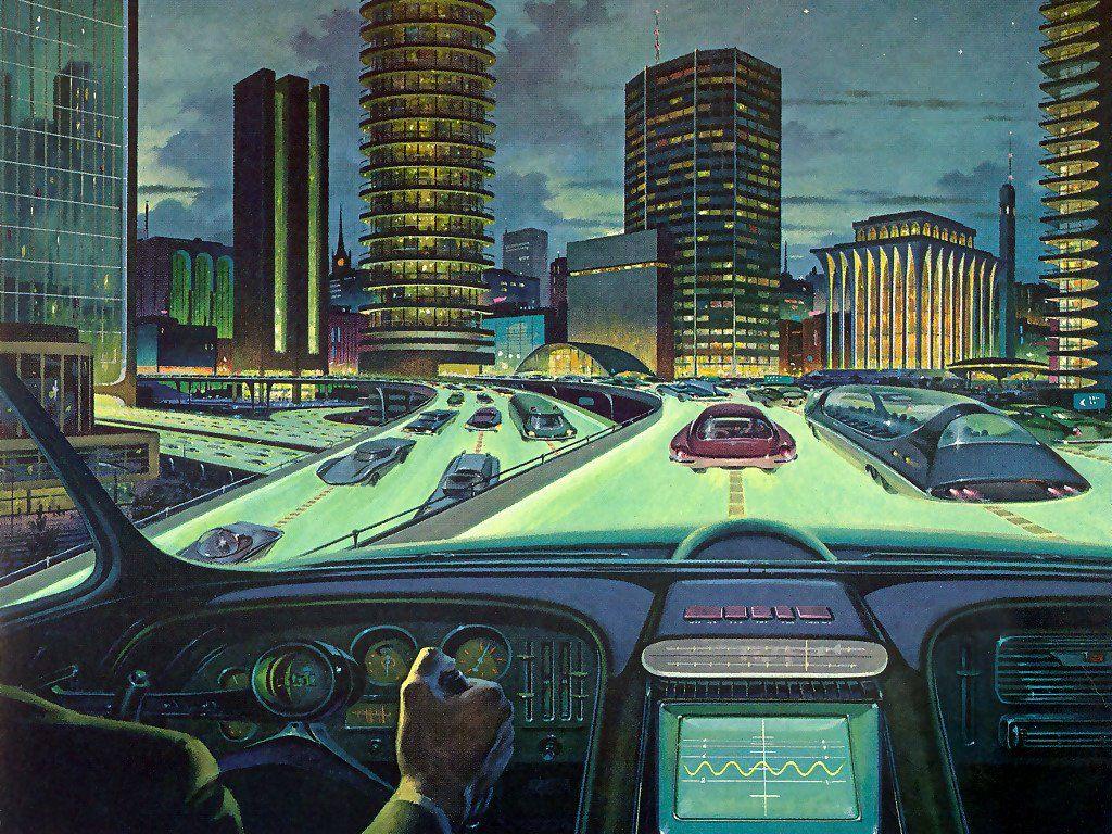 1024x768 My Free Wallpaper Wallpaper : Retro Future City