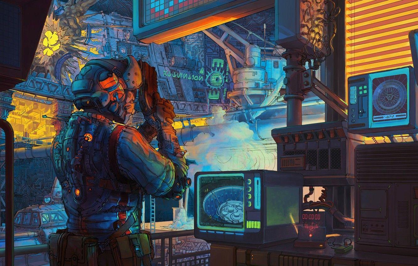 1332x850 Wallpaper The City, Future, Style, Art, Art, Style, Fiction, Illustration, Cyberpunk, Sci Fi, Cyberpunk, Synth, Retrowave, Retro Lab Scifi, Synthwave, New Retro Wave Image For Desktop, Section фантастика