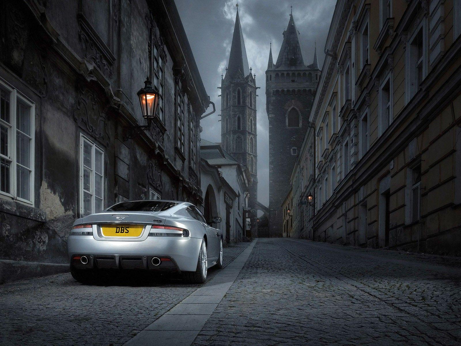 1600x1200 Modern car in the old street wallpaper and image, picture, photo