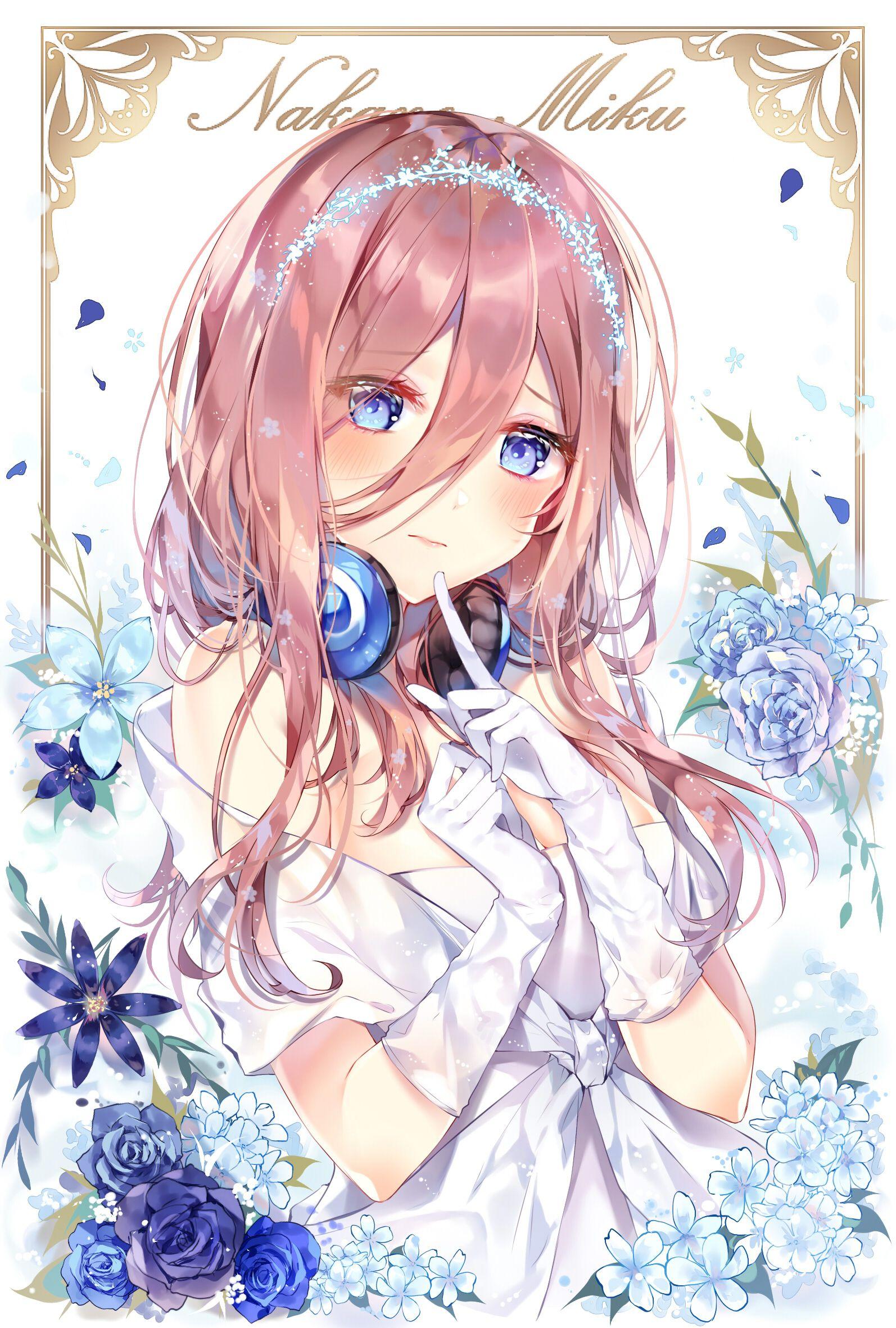 1594x2362 Toubun No Hanayome Nakano Miku Vertical Anime Anime Girls Simple Background Portrait Display Digit Wallpaper:1594x2362