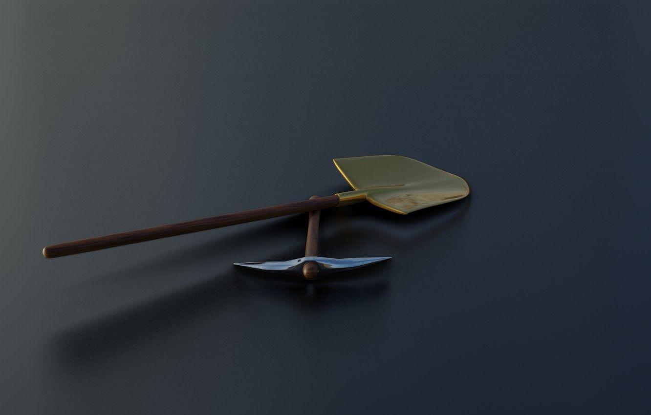 1332x850 Wallpaper instrumento, shovel, kirk, blender, miner image for desktop, section рендеринг