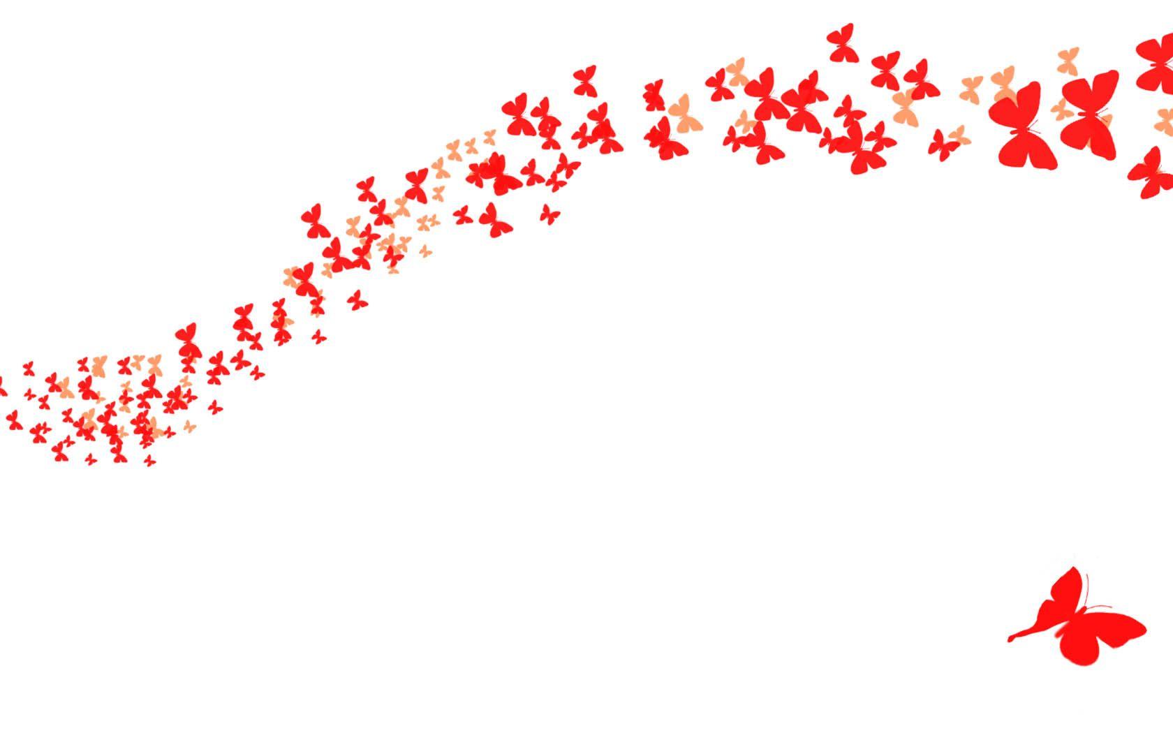 1680x1050 Red Butterfly Wallpaper