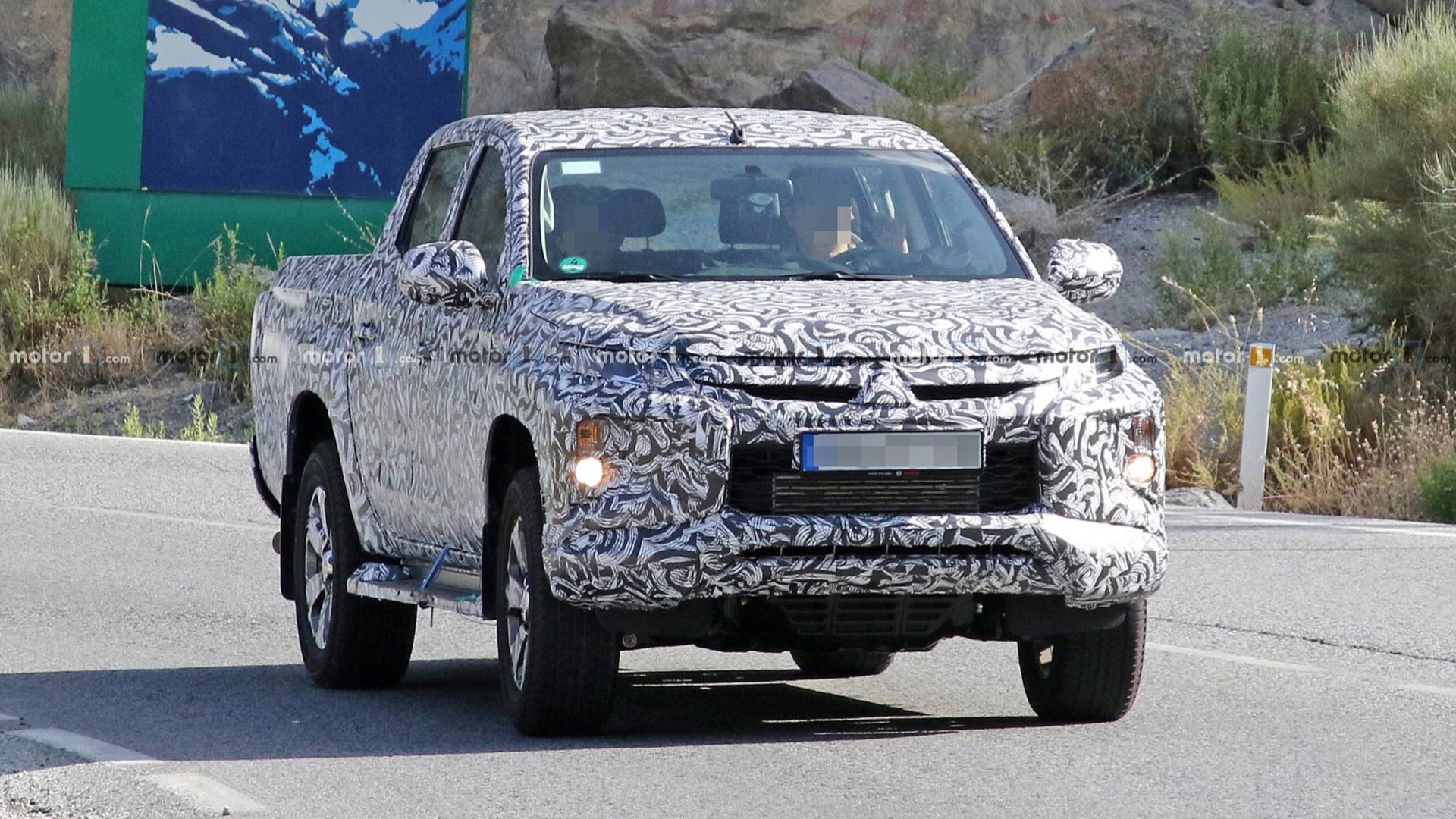 1920x1080 Mitsubishi L200 Pickup Truck Spied With A Facelifted Front Clip