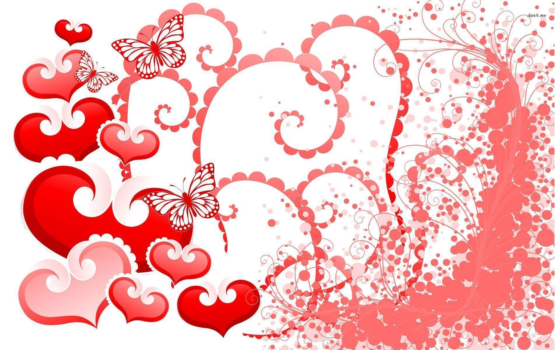 1920x1200 Red Butterflies