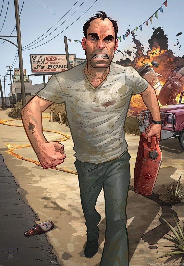 743x1076 GTA V Trevor Philips By PatrickBrown Desktop Background