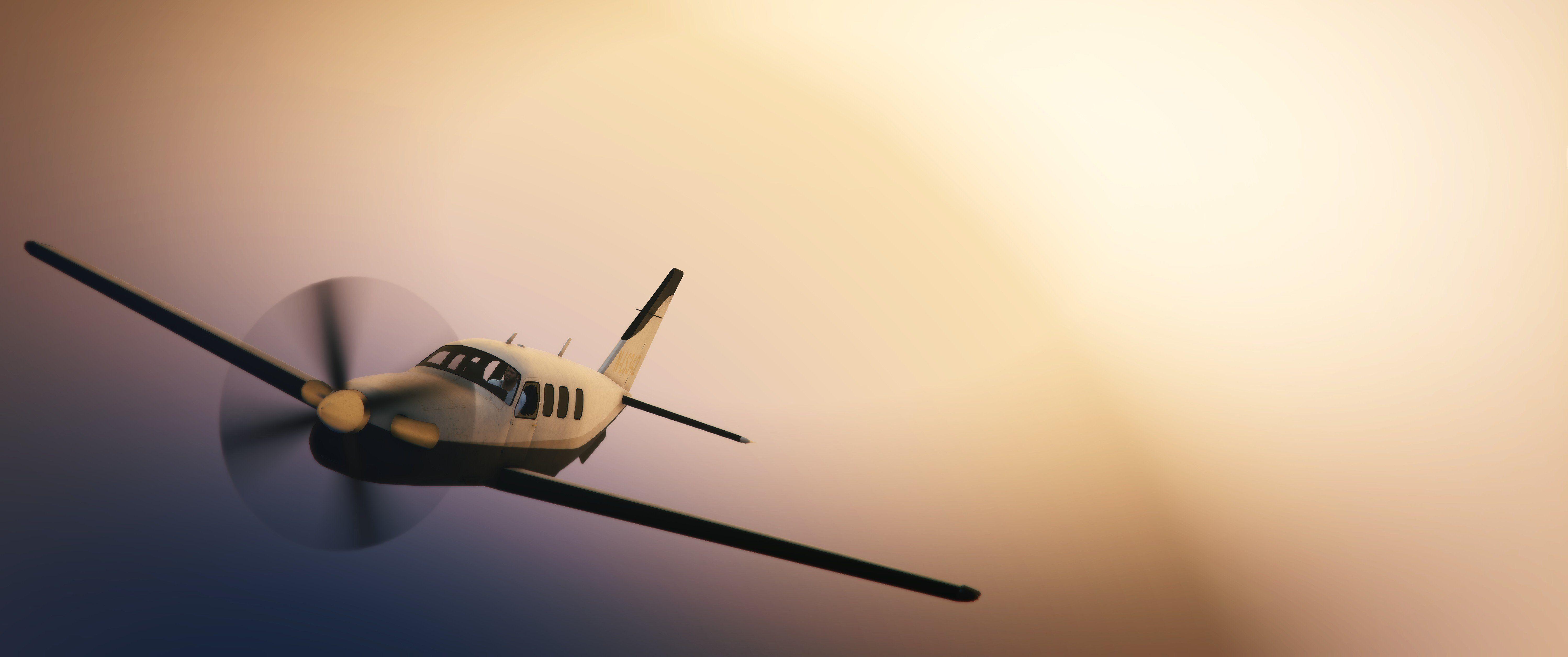 5992x2513 Trevor Philips, Airplane, Video games, Grand Theft Auto V, Grand Theft Auto Wallpaper HD / Desktop and Mobile Background