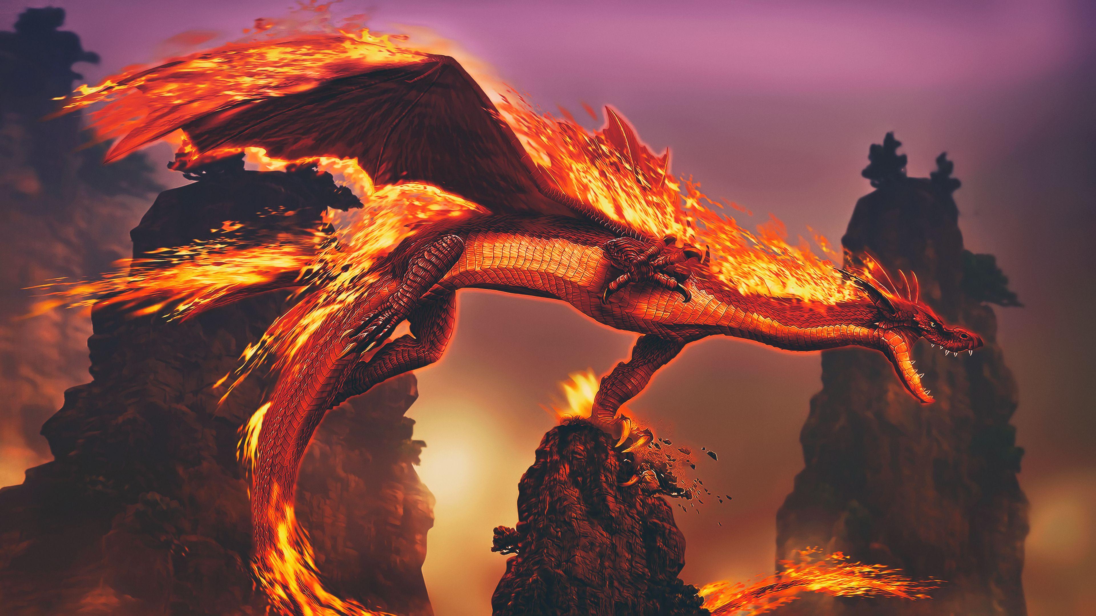 3840x2160 Fire Dragon 4K UHD 16:9 3840x2160 Wallpaper. UHD WALLPAPERS.EU