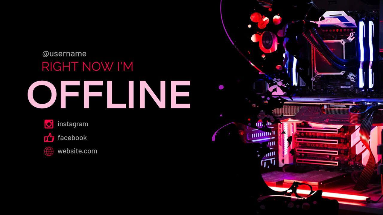 1280x720 Best 25 Twitch Offline Banner Templates + Size Guide