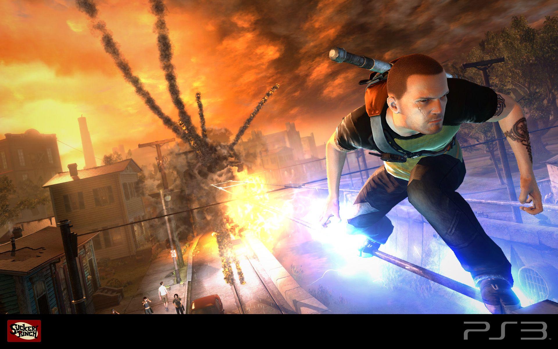 1920x1200 INFAMOUS 2 Wallpaper Cole Lightning Ride