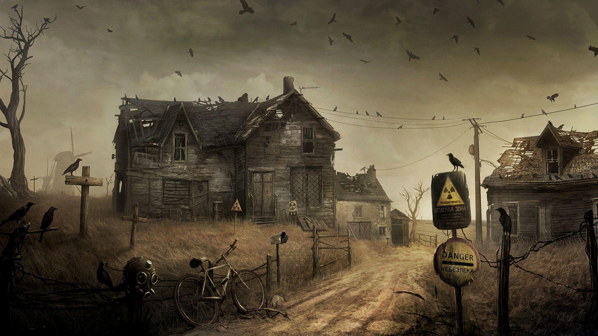 1920x1080 After Apocalypse Dark House Wallpaper HD / Desktop and Mobile Background