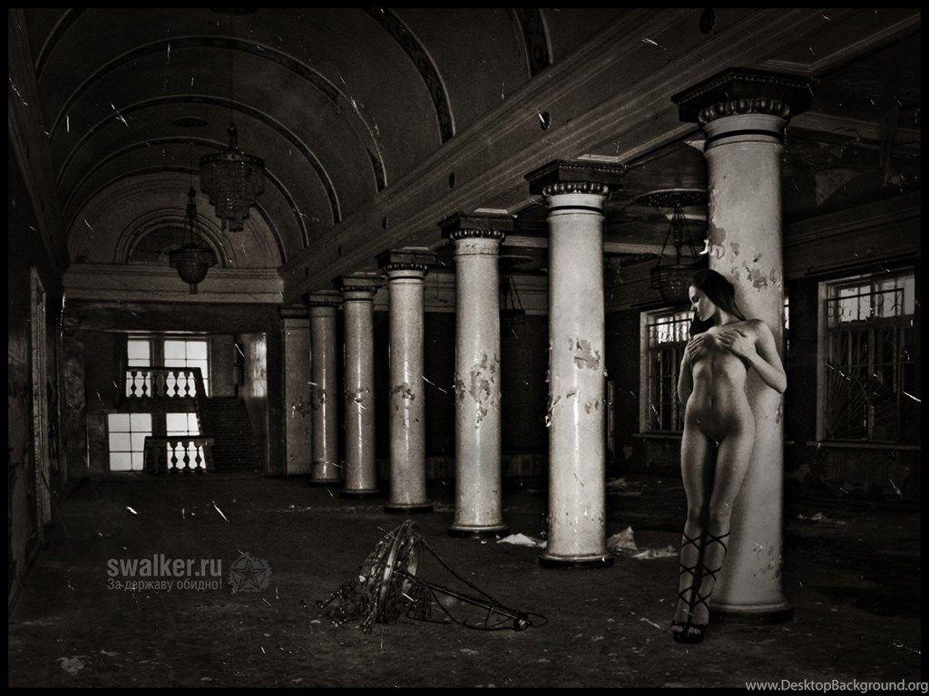 1024x768 Dark Girl In Old House Wallpaper From Gothic Girls Wallpaper Desktop Background