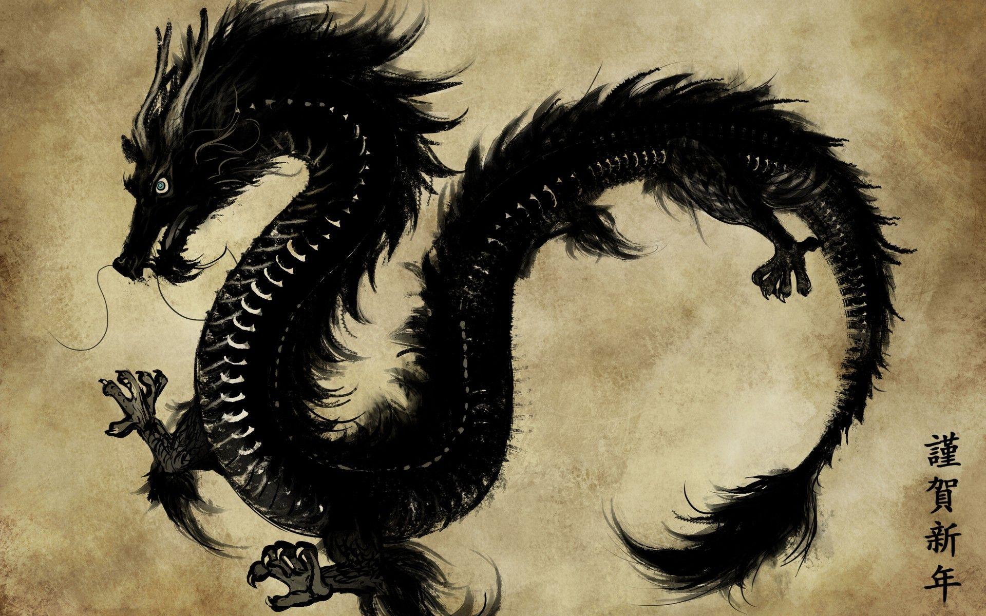 1920x1200 Chinese artwork black dragons wallpaper / Wallbase.cc. Black dragon, Chinese artwork, Eastern dragon