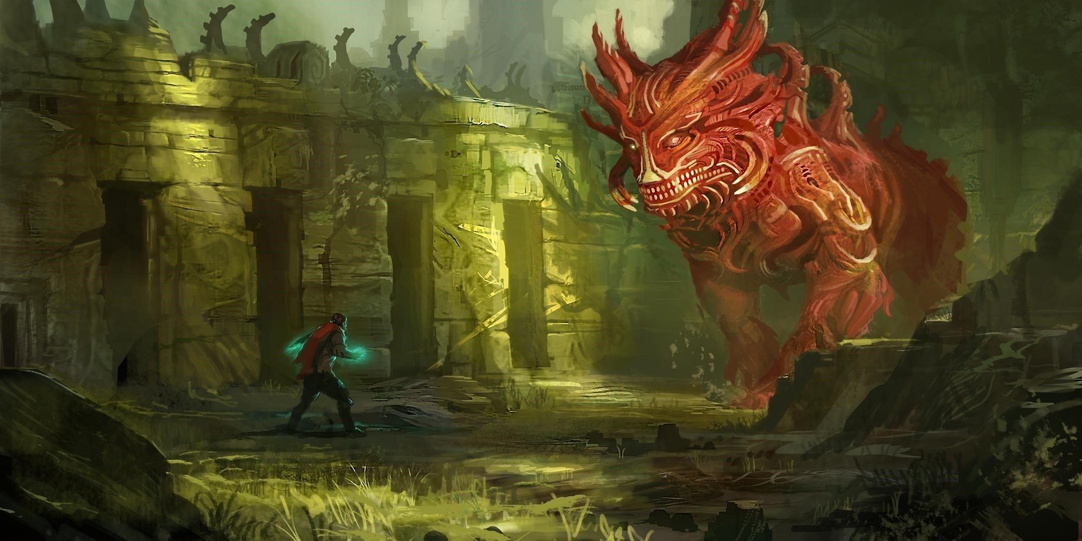 2160x1080 Dragon Painting