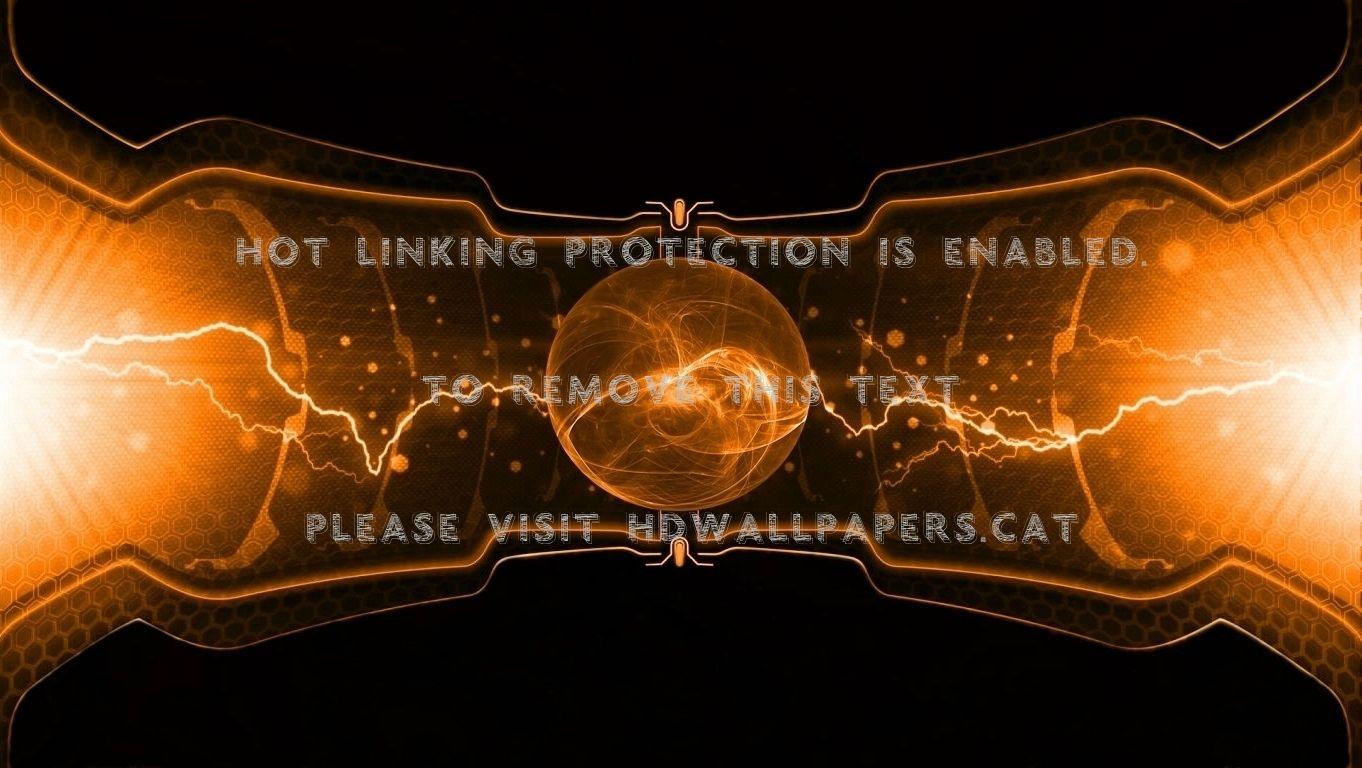 1362x768 electric plasma orange black abstract 3D cg