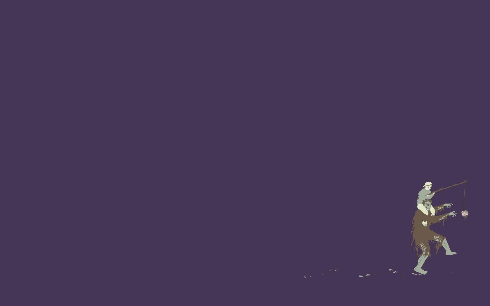 1680x1050 minimalistic, zombies, funny wallpaper
