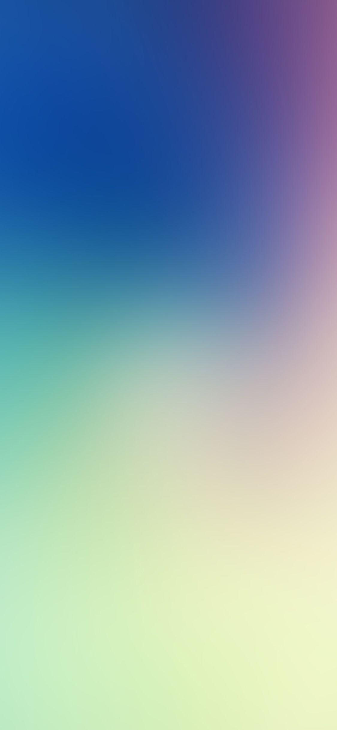 1125x2436 Rainbow Color Cloud Blur