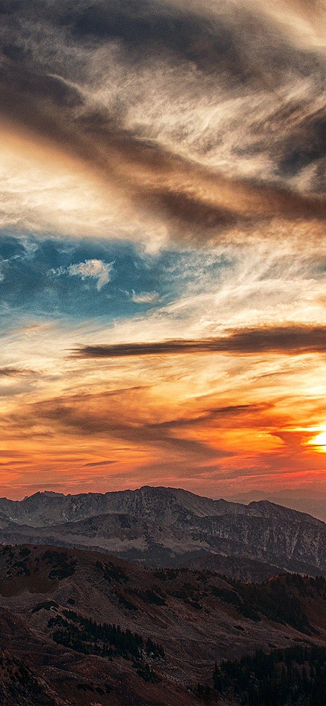 1125x2436 iPhone Wallpaper Sunset Cloud