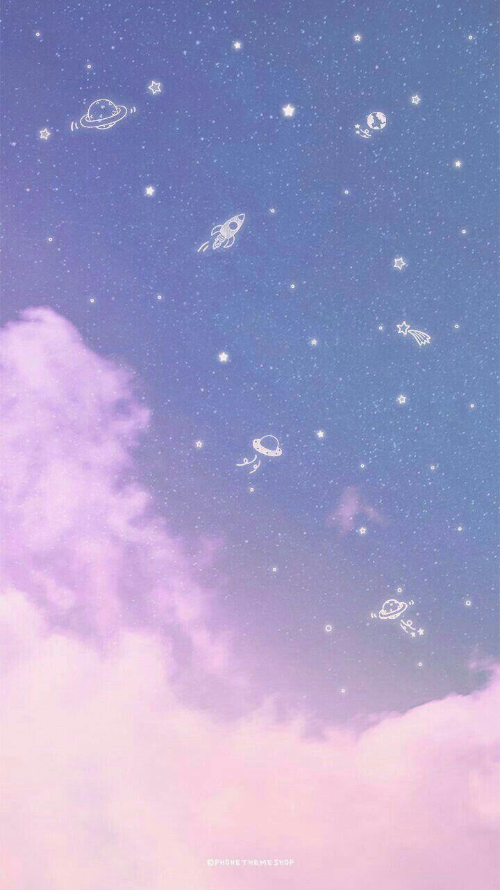 720x1280 Aesthetic Purple Clouds Wallpaper
