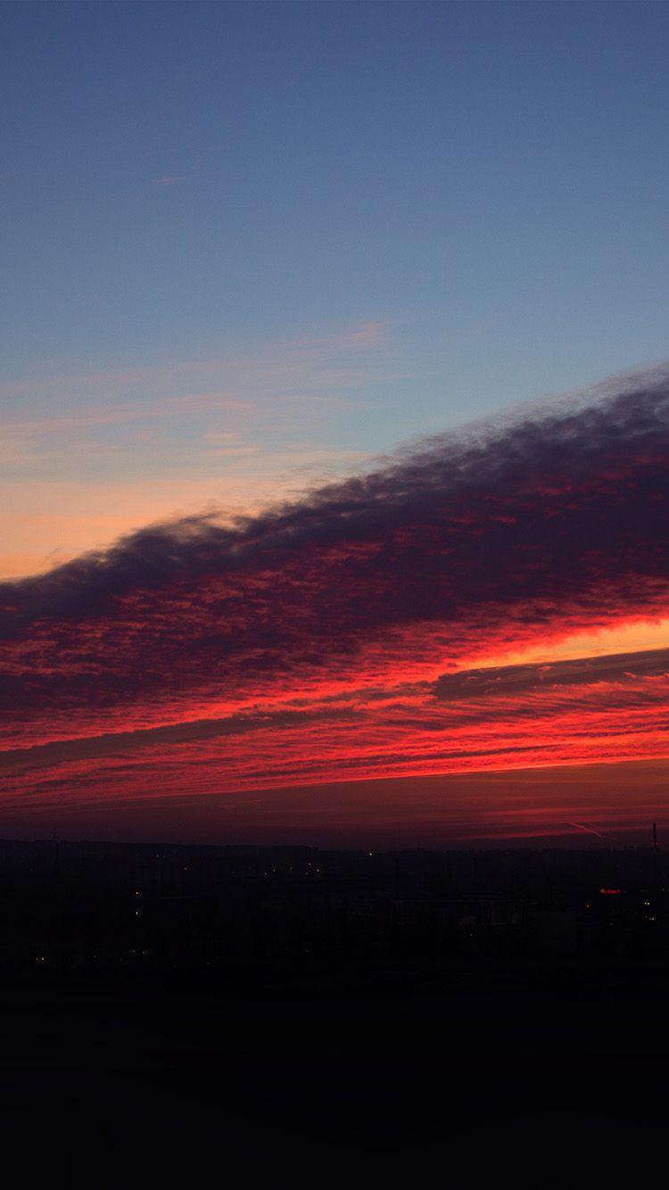 750x1334 Sky Sunset Cloud Red Nature
