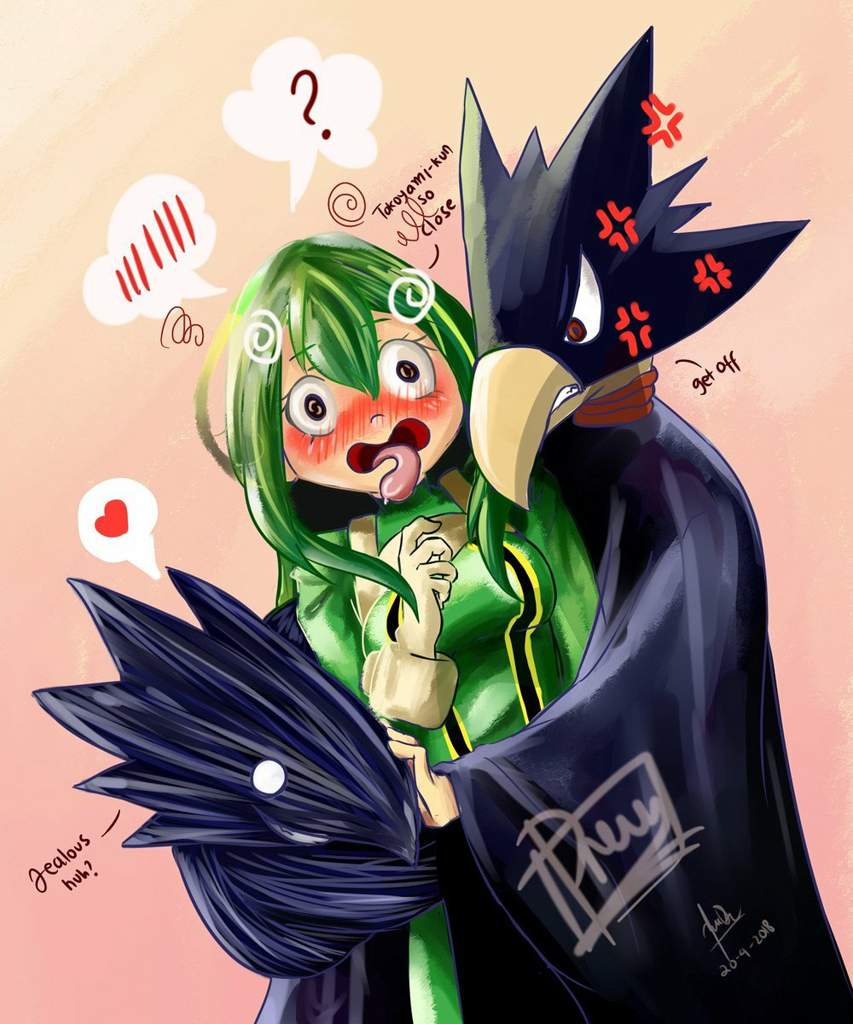 853x1024 boku no hero academia tokoyami x tsuyu Top Wallpaper