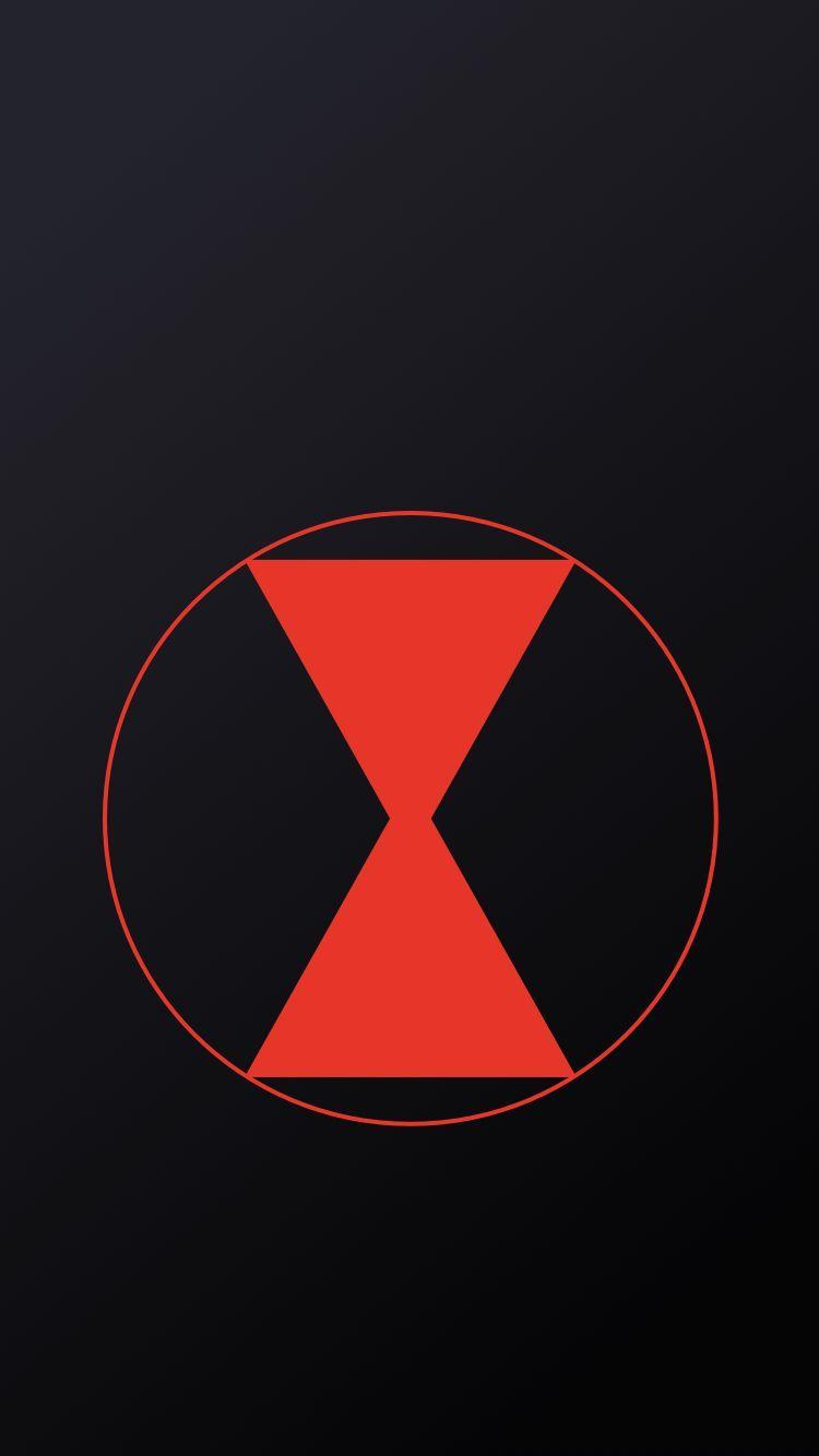 750x1334 Black Widow Logo Wallpaper