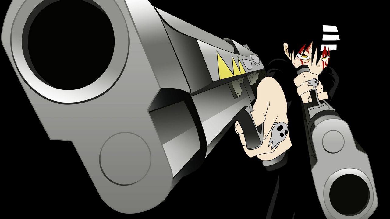 1280x720 Wallpaper man gun art guns soul eater not