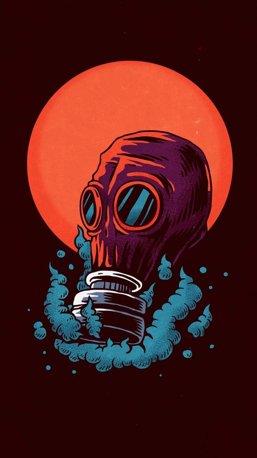 900x1600 Poison Gas Mask iPhone Wallpaper. Gas mask art, Trap art, Graffiti wallpaper