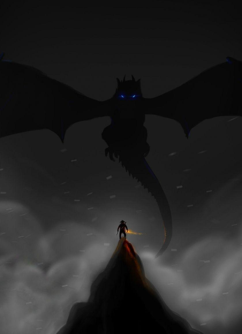 840x1160 Download 840x1160 wallpaper dark, dragon and warrior, the elder scrolls v: skyrim, iphone iphone 4s, ipod touch, 840x1160 HD image, background, 15231