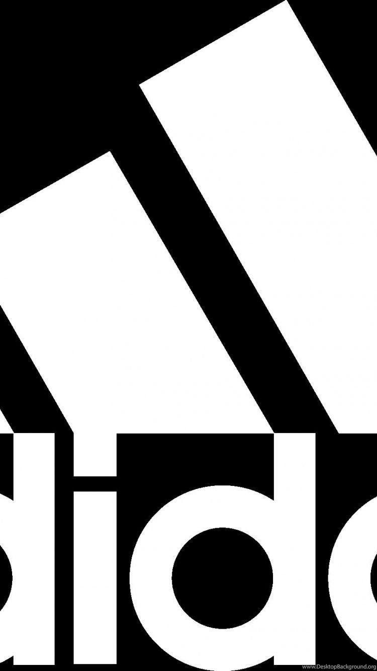 750x1334 Download Wallpaper 750x1334 Adidas, Black White, Logo, Brand. Desktop Background