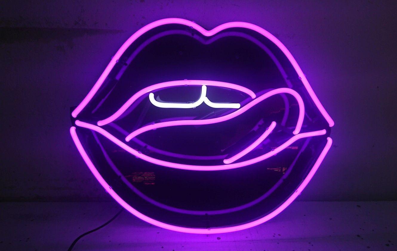 neon purple aesthetic google logo